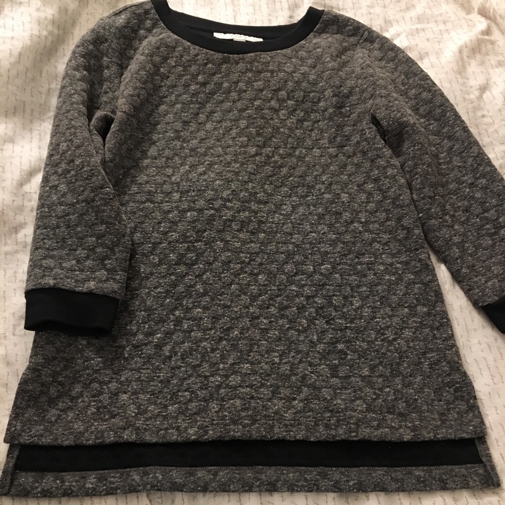 Warm LOFT black and grey sweater shirt, $20
